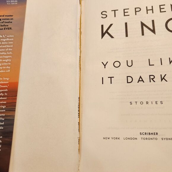Stephen King You Like It Darker Hardcover 1st Scribner Hardcover Edition 2024 - Picture 2 of 5
